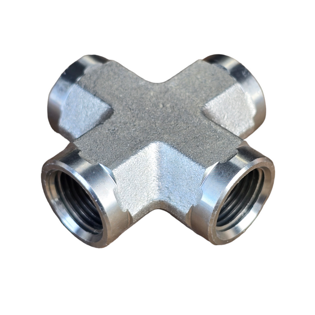 BSPT Tapered Female 4-Way Cross