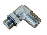 BSP Tapered Male to UNO (O-Ring Boss) Male 90 Degree Elbow Hydraulic Adaptors