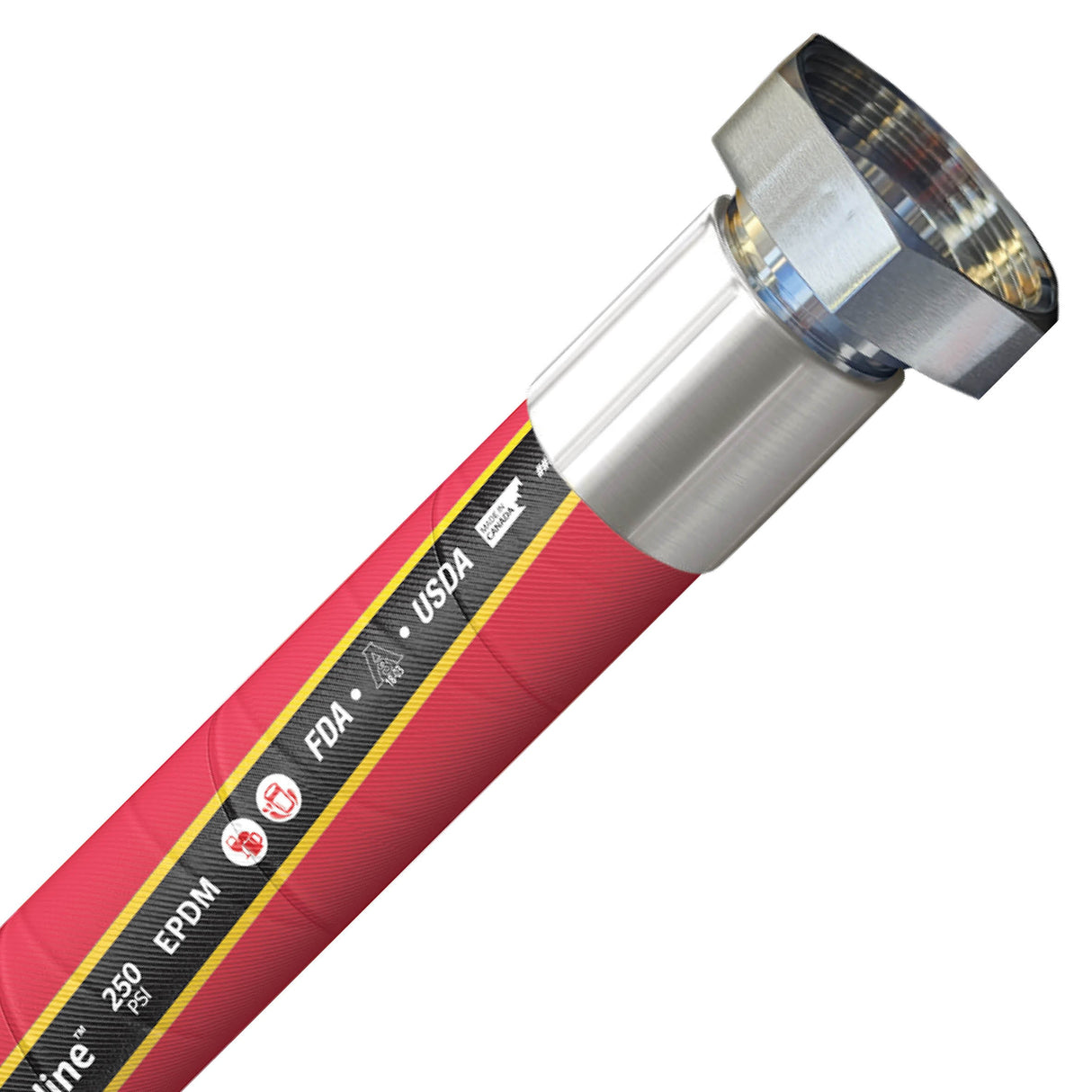 Continental Drinkline 25mm premium wine transfer hose assembly with 1-inch BSM RJT fittings