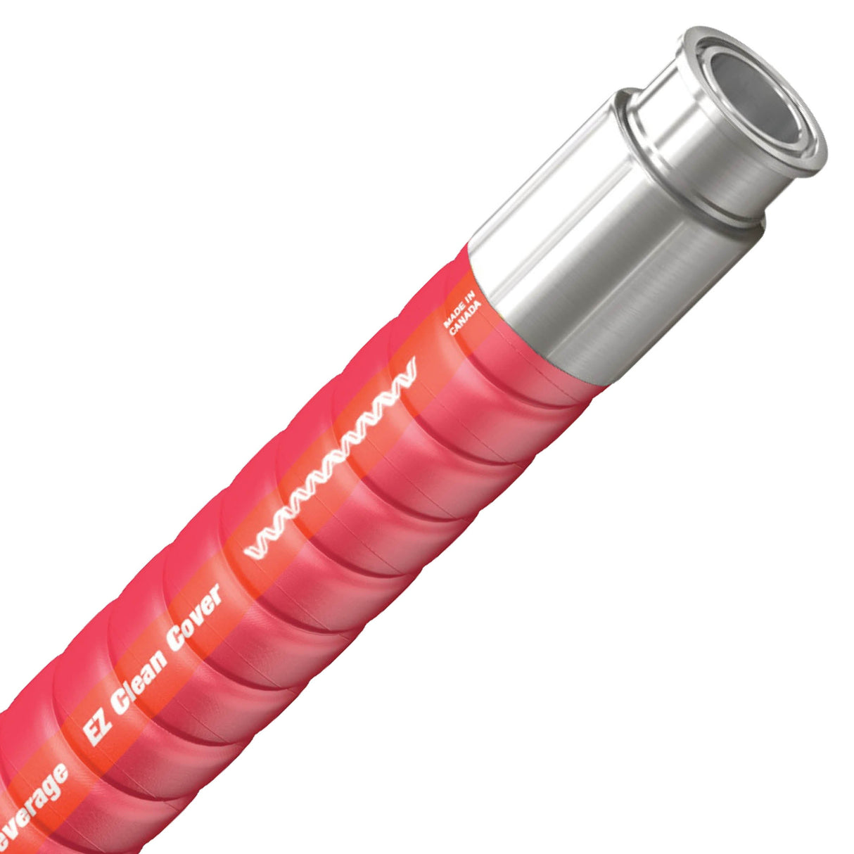 Continental Extremeflex Beverage 38mm hose assembly with EZ Glide cover and 1.5-inch Tri-Clamp fittings