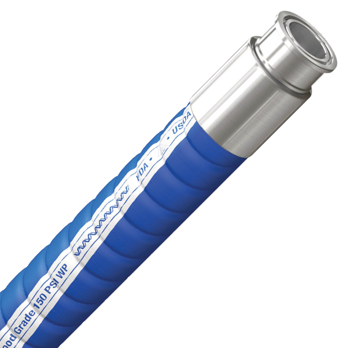 Continental Extremeflex Food 50mm food-grade hose assembly with 2-inch Tri-Clamp fittings