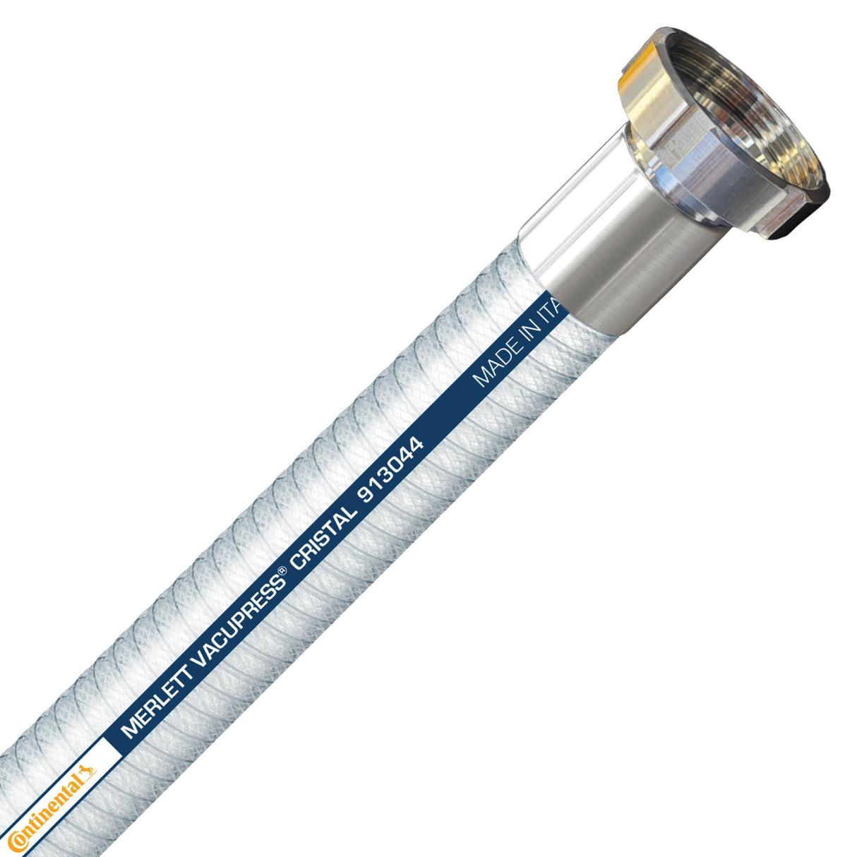 Continental Vacupress Cristal PVC Food and Beverage Clear Suction Hose assembly with 2-inch BSM RJT fittings
