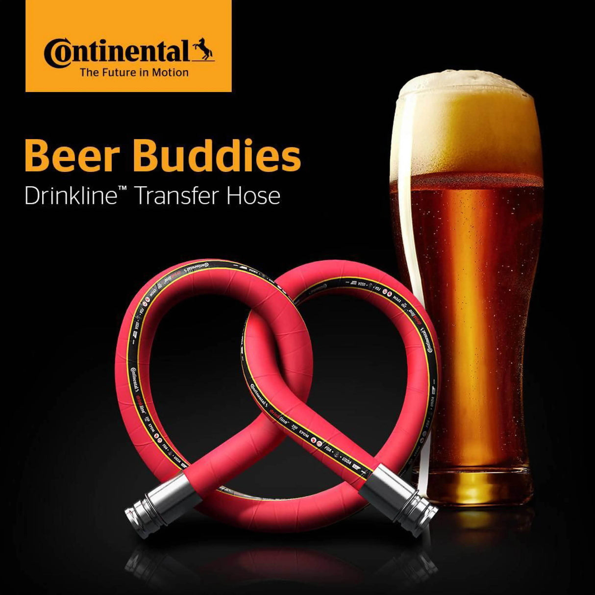 Continental Drinkline EPDM Beverage Hose – Brewery & Non-Fatty Foods