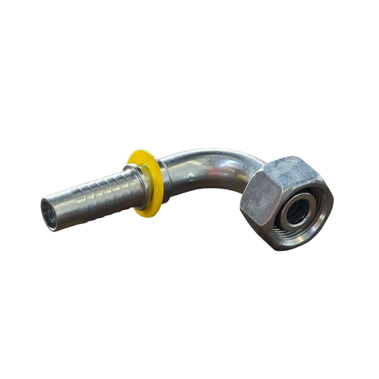 F90EL – Vitillo Metric 24° Cone Female 90° Elbow (L-Type) – Two-Piece Hose Tail