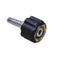 Pressure washer female FK style 14mm two-piece crimp tail high-pressure fitting made from zinc-plated steel