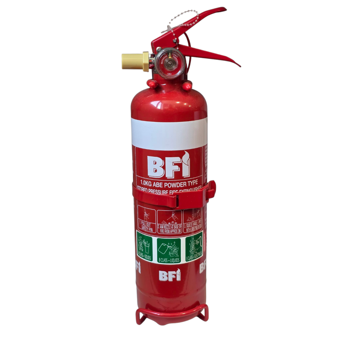 CLEARANCE – BFI Dry Chemical Fire Extinguisher w/ Nozzle & Bracket