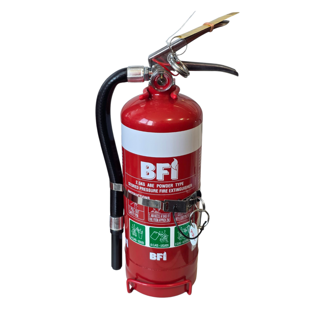 CLEARANCE – BFI Dry Chemical Fire Extinguisher w/ Nozzle & Bracket