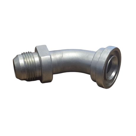 JIC Male × Code 62 Flange 45° Swept Elbow