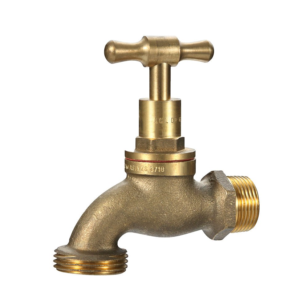 GARDEN TAP - BRASS - GENERAL PURPOSE - M/M BSP - 3/4IN X 1IN