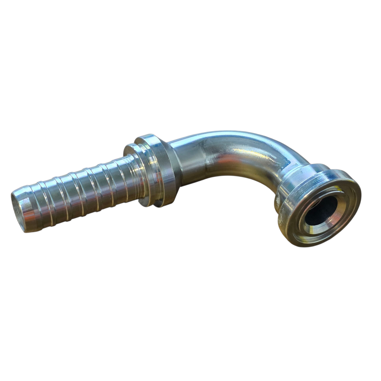 HF90P – Vitillo HyperSpiral Code 62 Flange 90° Elbow – Two-Piece Hose Tail