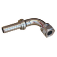 ORFS female swivel 90 degree elbow hyperspiral two-piece crimp tail hydraulic fitting made from zinc-plated steel