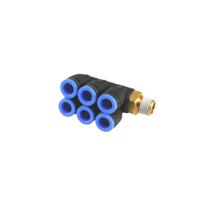 PTT - STD PUSHFIT BRANCH TRIPLE ROTATING X MALE BSP