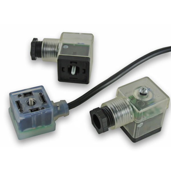 DP-IP67-AC/DC-38 – DIN Form A Solenoid Plug | LED + Varistor | 1–38V DC