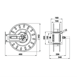 Retracta Y Series Stainless Hand Crank Reel - Suits 1/2" Hose (20m-90m)