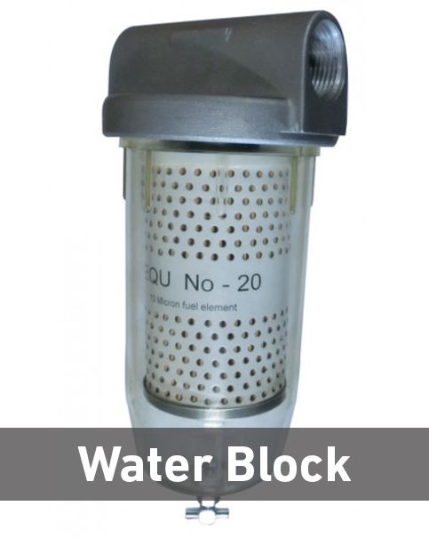 Fuel Filter with 10 Micron Water Absorbing Element – 1" BSP | 60LPM